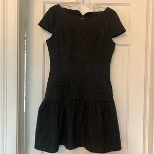 Zara W&B Collection Black Lace Cap-Sleeve Dress
